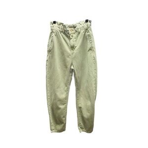 Zara Beige Ruffled Waist Pants